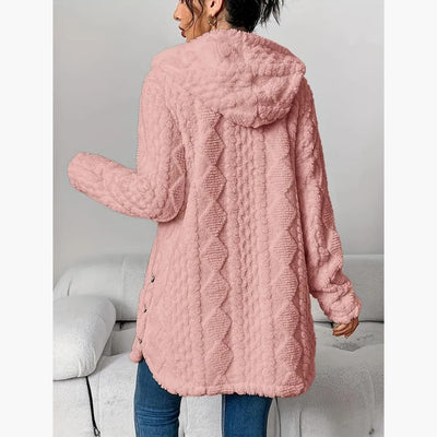 Edith - Sweat à capuche koselig avec manteau en teddy pour femme