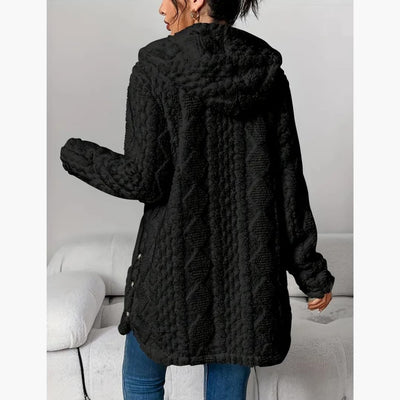 Edith - Sweat à capuche koselig avec manteau en teddy pour femme