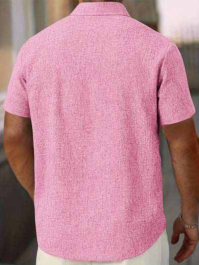 Chemise légère à manches courtes en mélange de lin