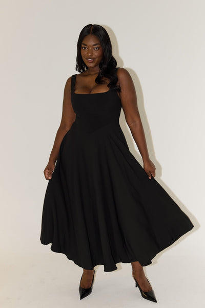 Robe midi fluide intemporelle