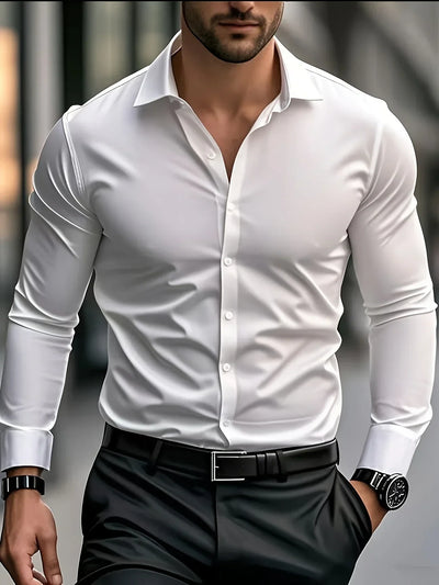 Chemise élégante à manches longues avec boutons