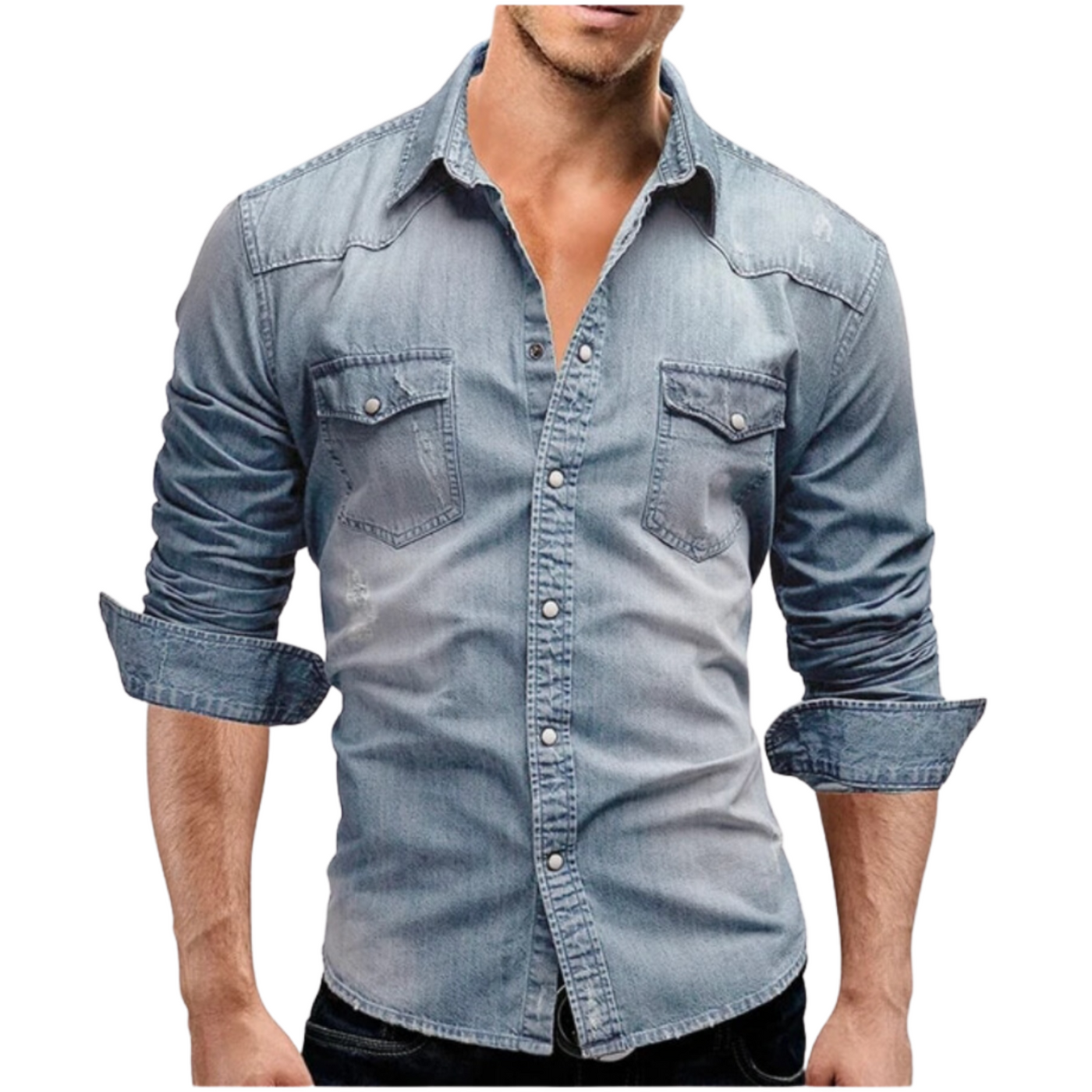 Chemise en denim au style moderne