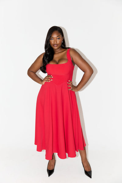 Robe midi fluide intemporelle